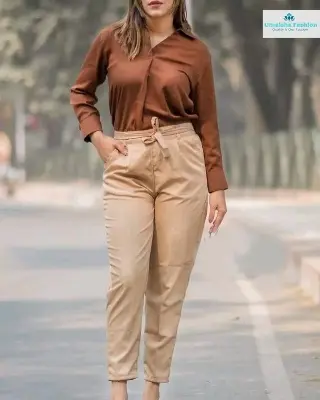 Picture of Western Fashion Ladies Cotton Pants Formal Pant for Woman