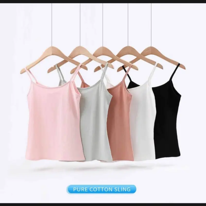 Picture of 3 Pcs Ladies Camisole For All Season Use Cotton Cami Top Tank