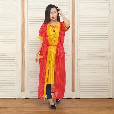 Picture of Beauty Looks Two-Part Nighty Sleepwear - Chic and Comfortable Night Dress for Women - All Season