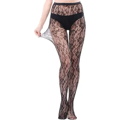 Picture of Fashion Women net Lace Mesh High Thigh  Long Socks .