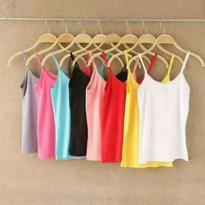 Picture of 3 Pcs Ladies Inner tank tops For All Season Use Cotton Camisole
