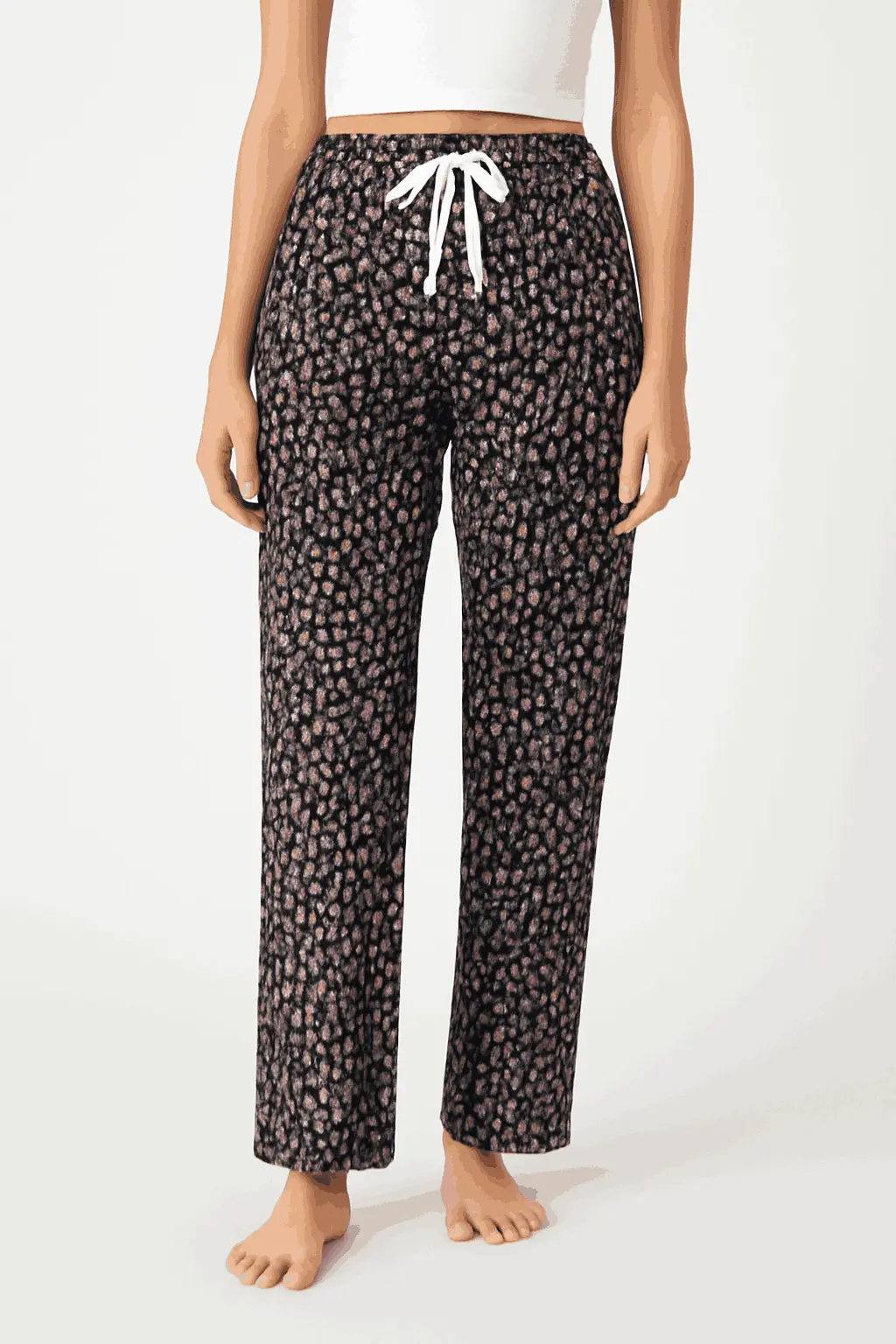 Picture of Women's Pajama Pants - Casual Soft Cotton Pants - Female Striped Loose Sleepwear - Night Dress - Comfortable and Trendy Night Wear. ✨মেয়েদের রাতে পরে ঘুমানোর জন্য সুতি কাপড়ের  লুসফিট আরামদায়ক পাজামা .