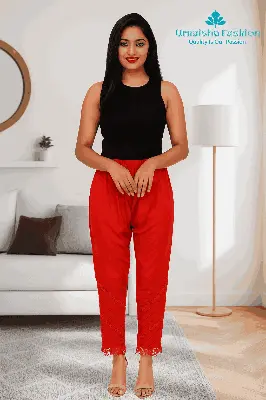 Picture of Suti Kaporer Cotton Pajama Pants for Women Solid Color. 🩵 উমাইশা ফ্যাশান – মেয়েদের প্রিমিয়াম সুতি পায়জামা 🩵