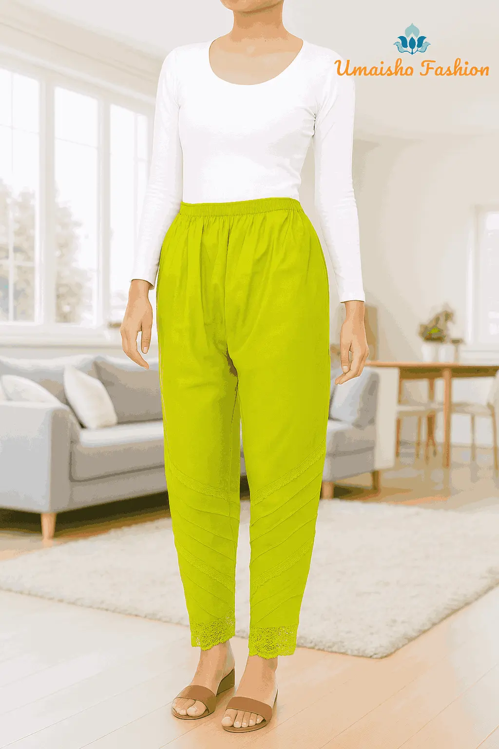 Picture of Suti Kaporer Cotton Pajama Pants for Women Solid Color. 🩵 উমাইশা ফ্যাশান – মেয়েদের প্রিমিয়াম সুতি পায়জামা 🩵