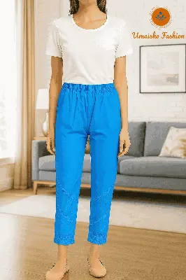 Picture of Suti Kaporer Cotton Pajama Pants for Women Solid Color. 🩵 উমাইশা ফ্যাশান – মেয়েদের প্রিমিয়াম সুতি পায়জামা 🩵