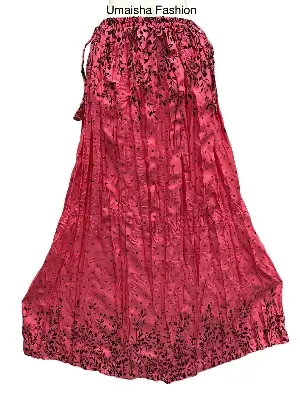 Picture of Regular Use Long Skirt For Women's Bohemian Style Print Long Maxi Skirt Boho Casual Festival Summer Beach Skirts Elastic Waist Vintage Print Skirt