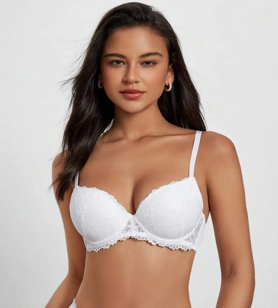 Picture of Soft Comfortable Net Pushup Padded Bra for Women accessories