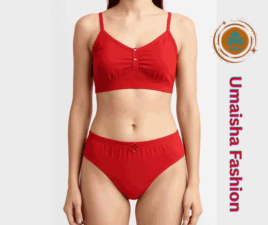 Picture of Girls' Matching design Underwear Set Cotton Bra and Panty.