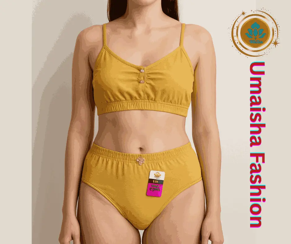 Picture of Girls' Matching design Underwear Set Cotton Bra and Panty.