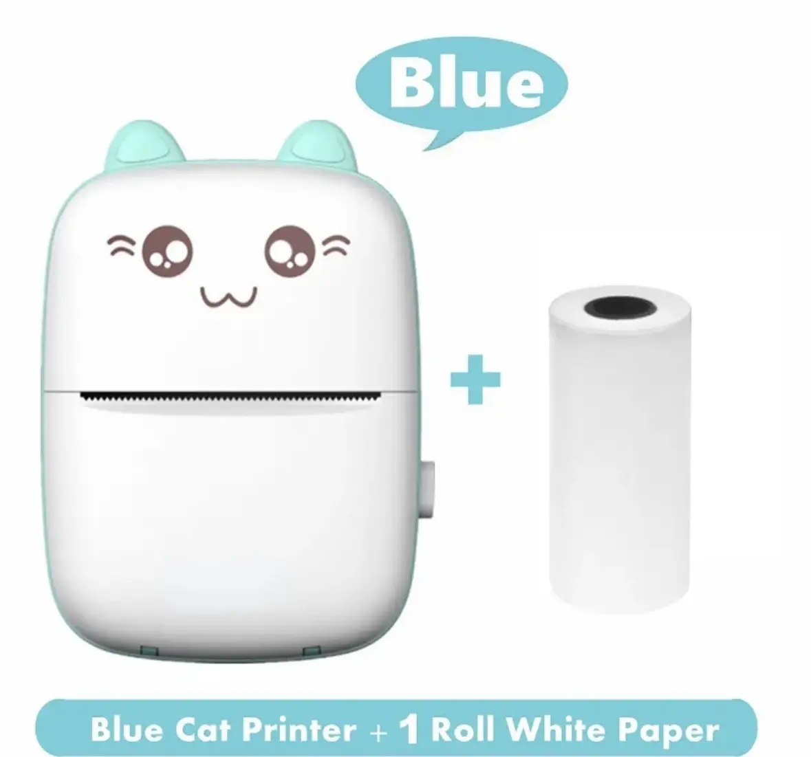 Picture of Portable Mini Printer | Compatible with iOS & Android | Wireless Bluetooth Thermal Printing | Great for Printing Text Messages, Labels, Photos, DIY Projects, Notes, and Creating Posters | Mini Pocket Printer | Ideal for Students, Teachers, and Creatives(Blue)