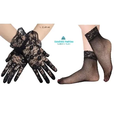 Picture of Net hand gloves and socks for woman