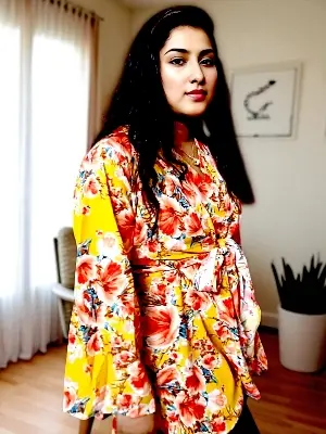 Picture of Readymade Stylish Hot Kurti Kamiz For Ladies Semi Long Pure Soft Linen one pieces ● চায়না লিনেন ফেব্রিকের ওয়ান পিস শর্ট কুর্তি (নারীদের জন্য)