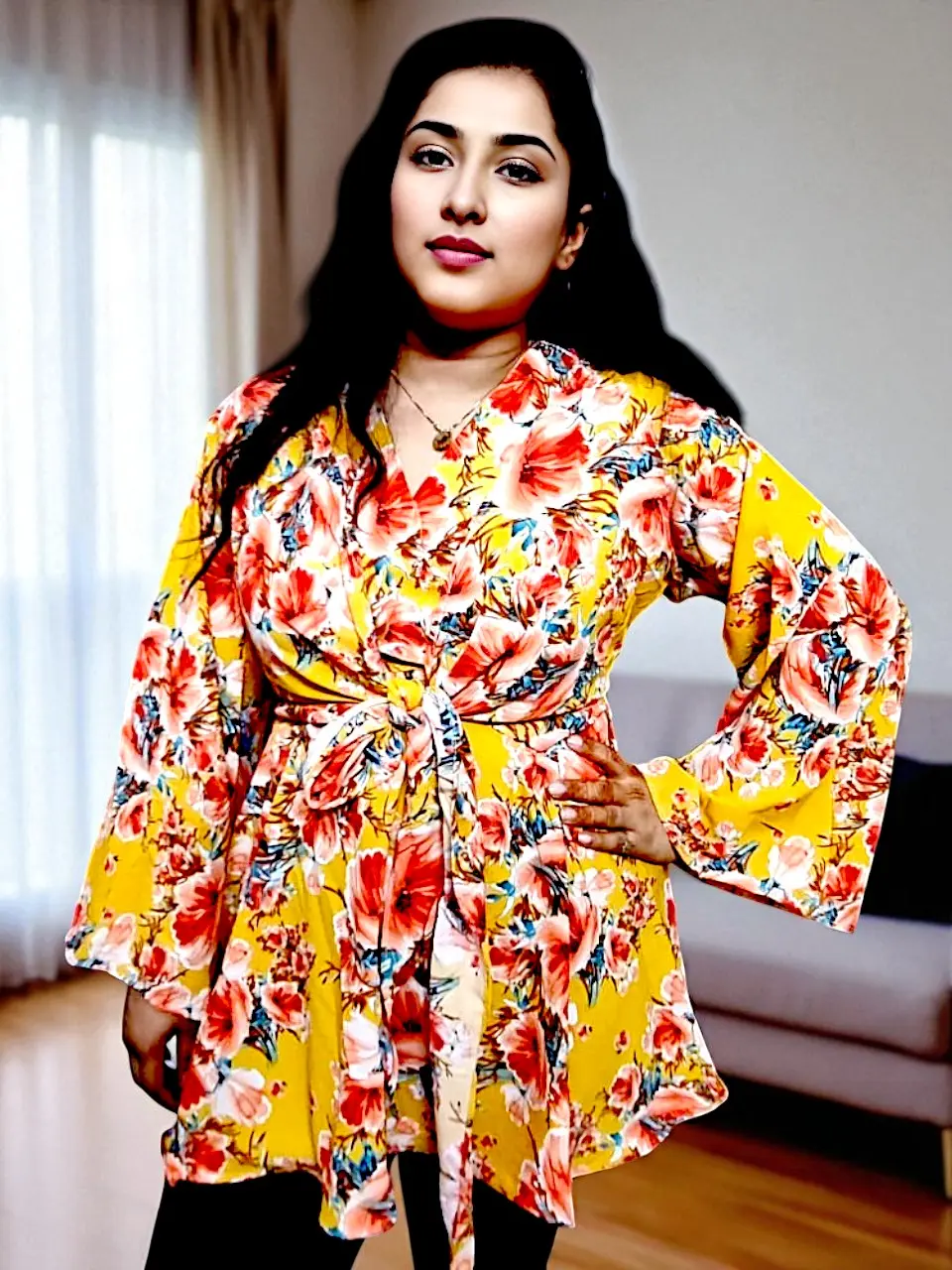 Picture of Readymade Stylish Hot Kurti Kamiz For Ladies Semi Long Pure Soft Linen one pieces ● চায়না লিনেন ফেব্রিকের ওয়ান পিস শর্ট কুর্তি (নারীদের জন্য)