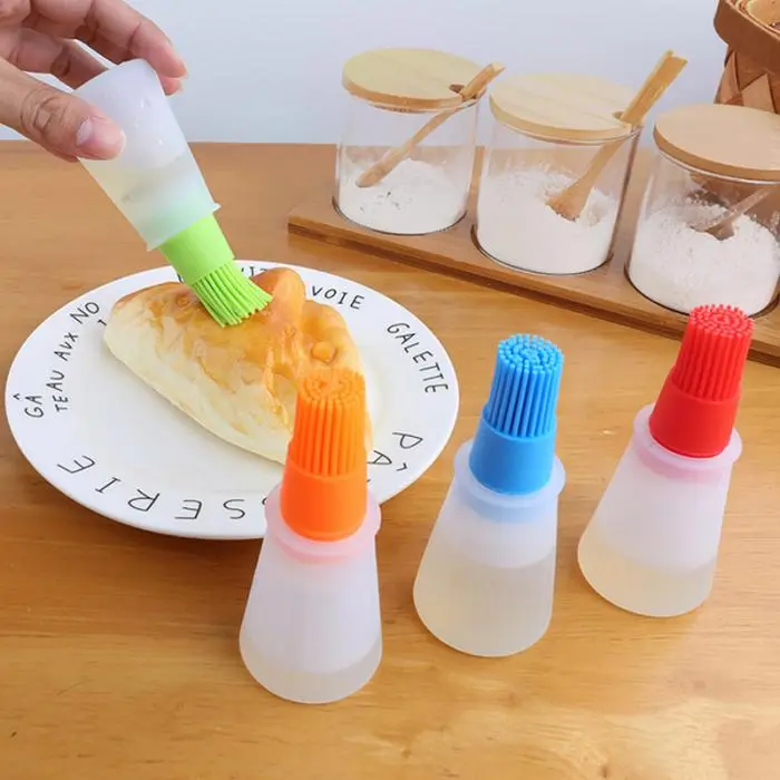 Picture of Silicone Oil Bottle Brush Baking BBQ Basting Brush(Watermelon red)