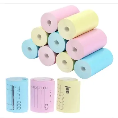 Picture of Multicolor Thermal Paper Rolls 57x30mm for 2-inch Mini Printer (58mm) POS and Receipt printers – durable, high-quality, and fade-resistant for clear, long-lasting prints(10 Rolls)