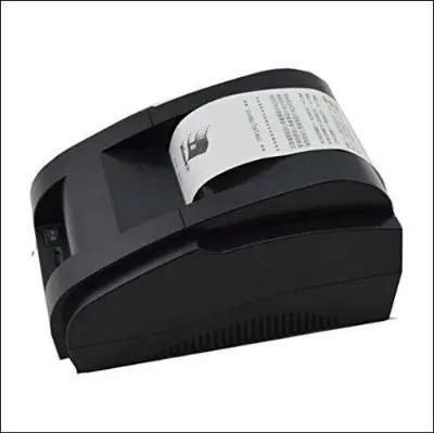 Picture of Receipt Printer 58mm Desktop POS Thermal Printer USB Bluetooth Connection Bill Memo Label Ticket Printing Compatible with Android, iOS, Windows for Restaurant Supermarket, Nadra 58POS(Black)