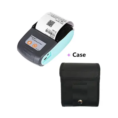 Picture of Thermal Receipt Printer (58mm), Portable POS Printer with USB and Bluetooth, compatible with Android/iOS/Windows. Ideal for supermarkets and retail stores. Supports direct thermal printing for bills and tickets, compatible with ESC/POS | Nadra-PT210(Blue)