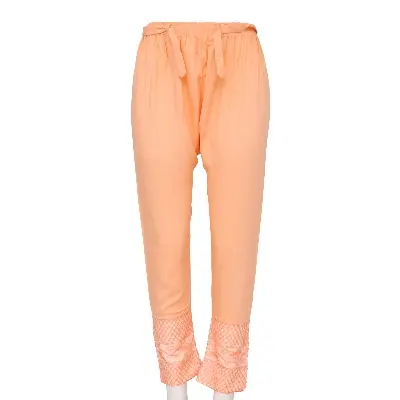 Picture of Handicraft Cotton Linen Stretchble Slim Fit Regular Casual Womans Cigarette Pants