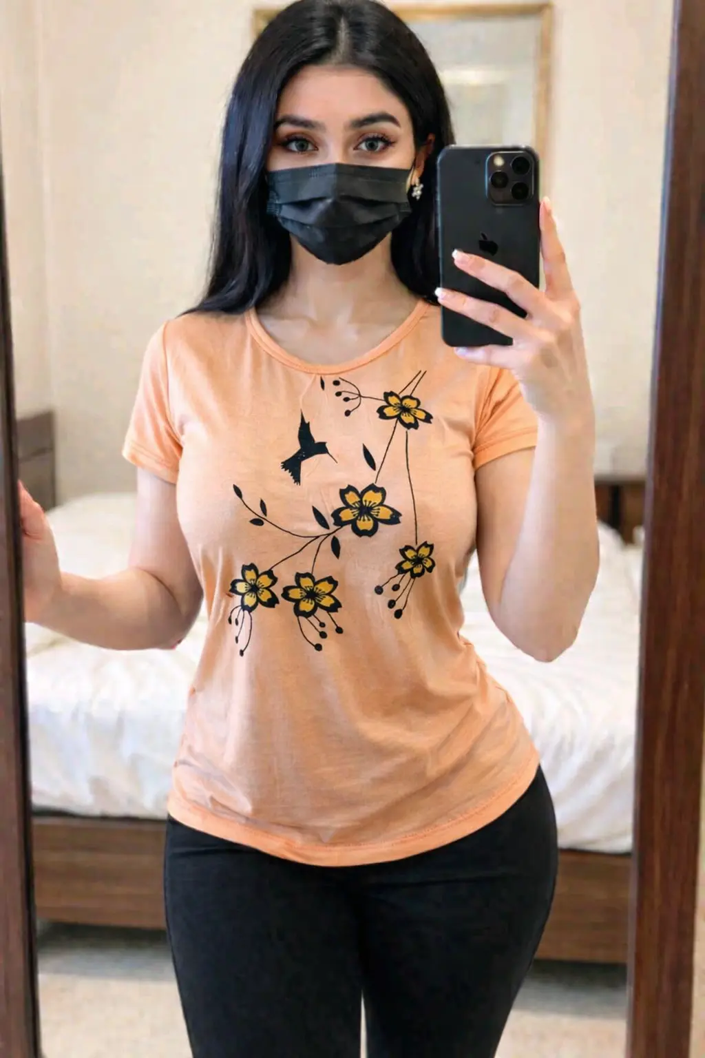 Picture of Cotton Half Sleeve Ladies Round Neck T Shirts. 🌷মেয়েদের সুতি কাপড়ের টি-শার্ট🌷