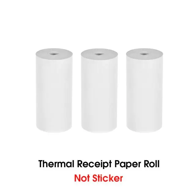 Picture of 3pcs 57*30mm Thermal Paper Roll/thermal Sticker paper roll/Multicolor thermal Paper Roll for Mini Printer, Label Printer, Thermal Printer(White 3 Rolls)