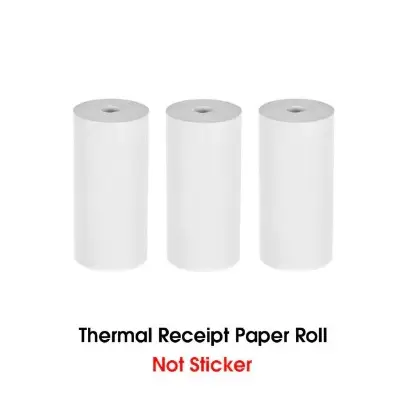 Picture of 3pcs 57*30mm Thermal Paper Roll/thermal Sticker paper roll/Multicolor thermal Paper Roll for Mini Printer, Label Printer, Thermal Printer(White 3 Rolls)