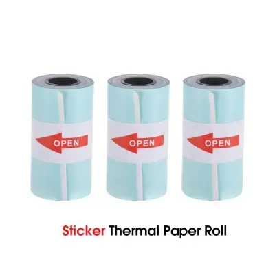 Picture of 3pcs 57*30mm Thermal Paper Roll/thermal Sticker paper roll/Multicolor thermal Paper Roll for Mini Printer, Label Printer, Thermal Printer(Sticker 3 Rolls)
