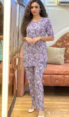 Picture of Teenager Summer Wear Printed T-shirt and Trouser Set - Fashionable and Comfortable for All Seasons