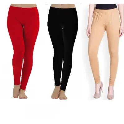 Picture of Pack of 3 Womans Cotton Tights Leggings Extra Large