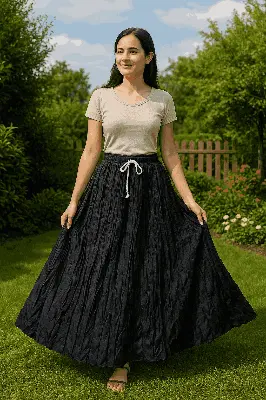 Picture of Regular Use Long Skirt For Girls/Women's . উমাইশা ফ্যাশান নিয়ে এলো মেয়েদের জন্য এক্সক্লুসিভ কালেকশন ট্রেন্ডি, আরামদায়ক ও হাই-কোয়ালিটি স্কার্ট!