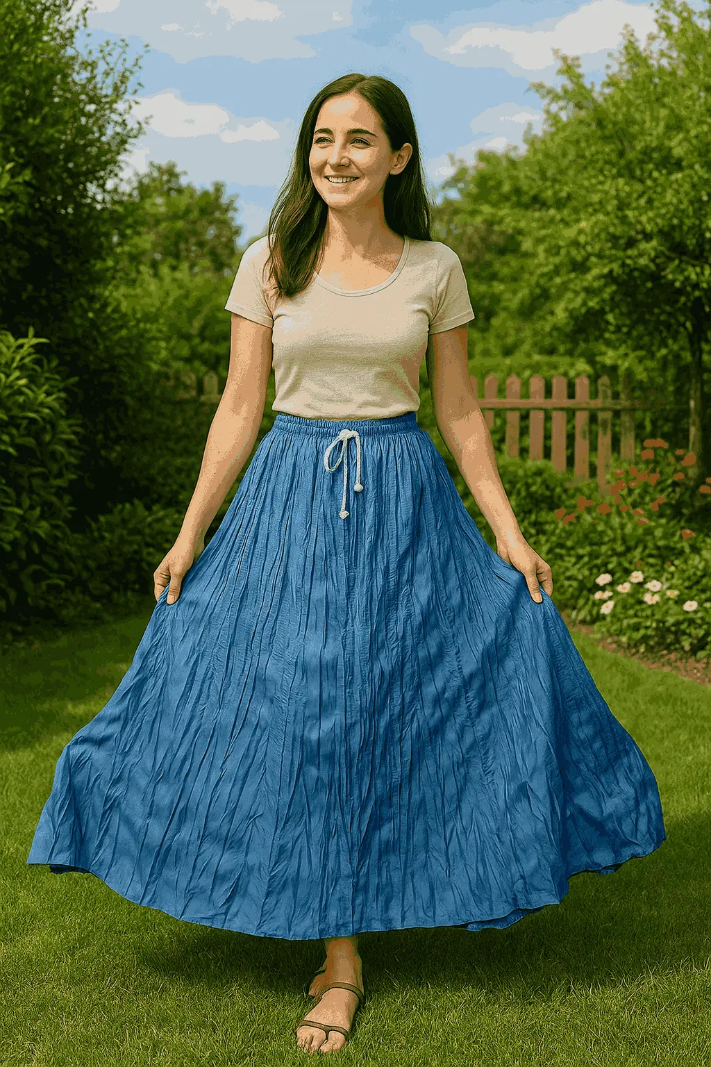 Picture of Regular Use Long Skirt For Girls/Women's . উমাইশা ফ্যাশান নিয়ে এলো মেয়েদের জন্য এক্সক্লুসিভ কালেকশন ট্রেন্ডি, আরামদায়ক ও হাই-কোয়ালিটি স্কার্ট!