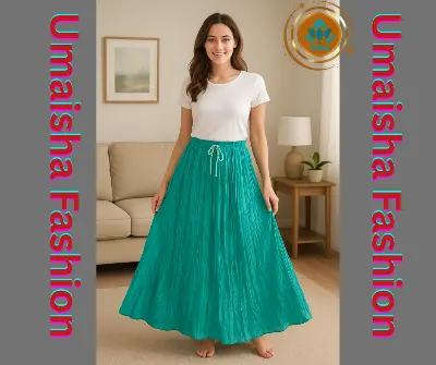 Picture of Regular Use Long Skirt For Girls/Women's . উমাইশা ফ্যাশান নিয়ে এলো মেয়েদের জন্য এক্সক্লুসিভ কালেকশন ট্রেন্ডি, আরামদায়ক ও হাই-কোয়ালিটি স্কার্ট!
