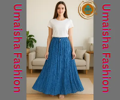 Picture of Regular Use Long Skirt For Girls/Women's . উমাইশা ফ্যাশান নিয়ে এলো মেয়েদের জন্য এক্সক্লুসিভ কালেকশন ট্রেন্ডি, আরামদায়ক ও হাই-কোয়ালিটি স্কার্ট!