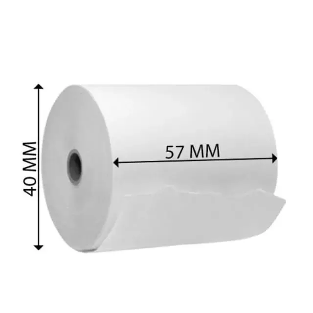 Picture of 5pcs 57x40mm Thermal Paper Rolls | Premium Quality POS Receipts & Bills | Compatible with 58mm Thermal Printers - White(5pcs 57*40mm)