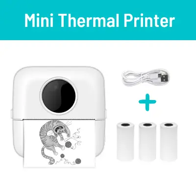 Picture of Mini Printer Portable Bluetooth Label Printer for Study Notes, To-Do Lists, Journal Printing, and Label Creation - Nadra-x5(White)