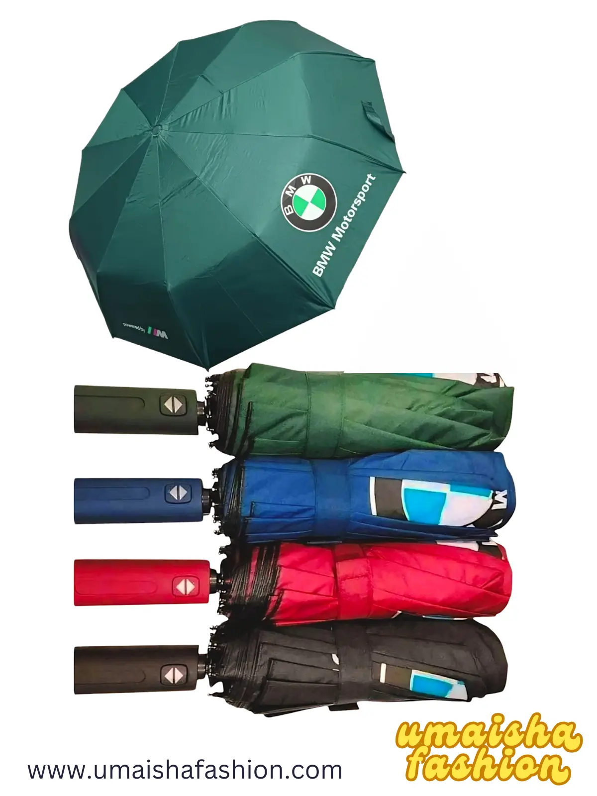 Picture of BMW Motorsport Umbrella 10 Ribs Auto Open UV-Protected Windproof Automatic Umbrella.