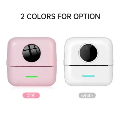 Picture of Portable Mini Thermal Printer 58mm Label Printer Bluetooth Printer for Study Notes, To-Do-Lists, Journal Printing, Label Printing, Nadra-X5(Pink)