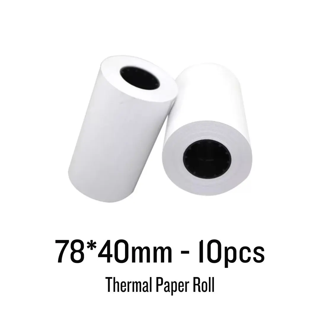 Picture of High-Grade 78x38mm Thermal Paper Rolls | Clear & Fade-Resistant Printing | BPA-Free | Seamless Use with 80mm POS Printers, Cash Registers & Service Terminals(10 Rolls)