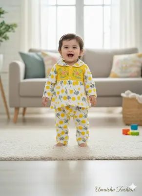 Picture of Baby Girl's Fashionable Beautiful Casual Dress for 3 to 12 Months Old Babies - Winter-Ready Stylish Baby Dress