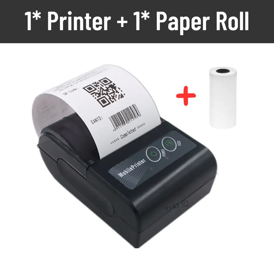 Picture of Bluetooth Printer 58mm (2 inch) Portable Thermal Receipt Printer Wireless Billing Ticket Printing Compatible with Android iOS Windows for Restaurant Supermarket-Nadra Printer(Black)