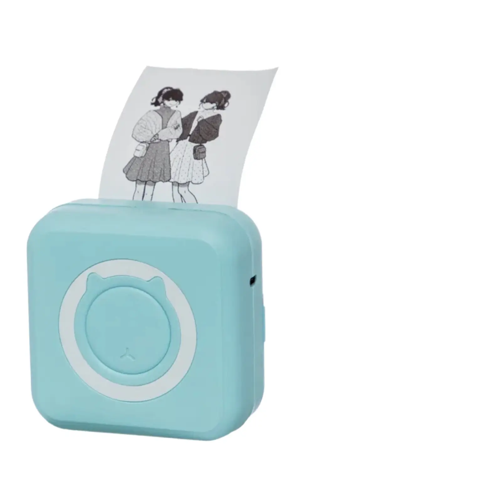 Picture of Mini printer Sadakalo Photo Printer Wireless Bluetooth Thermal Printer Photo Label Sticker Printer, C15(Blue)