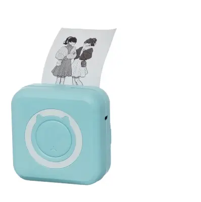 Picture of Mini printer Sadakalo Photo Printer Wireless Bluetooth Thermal Printer Photo Label Sticker Printer, C15(Blue)