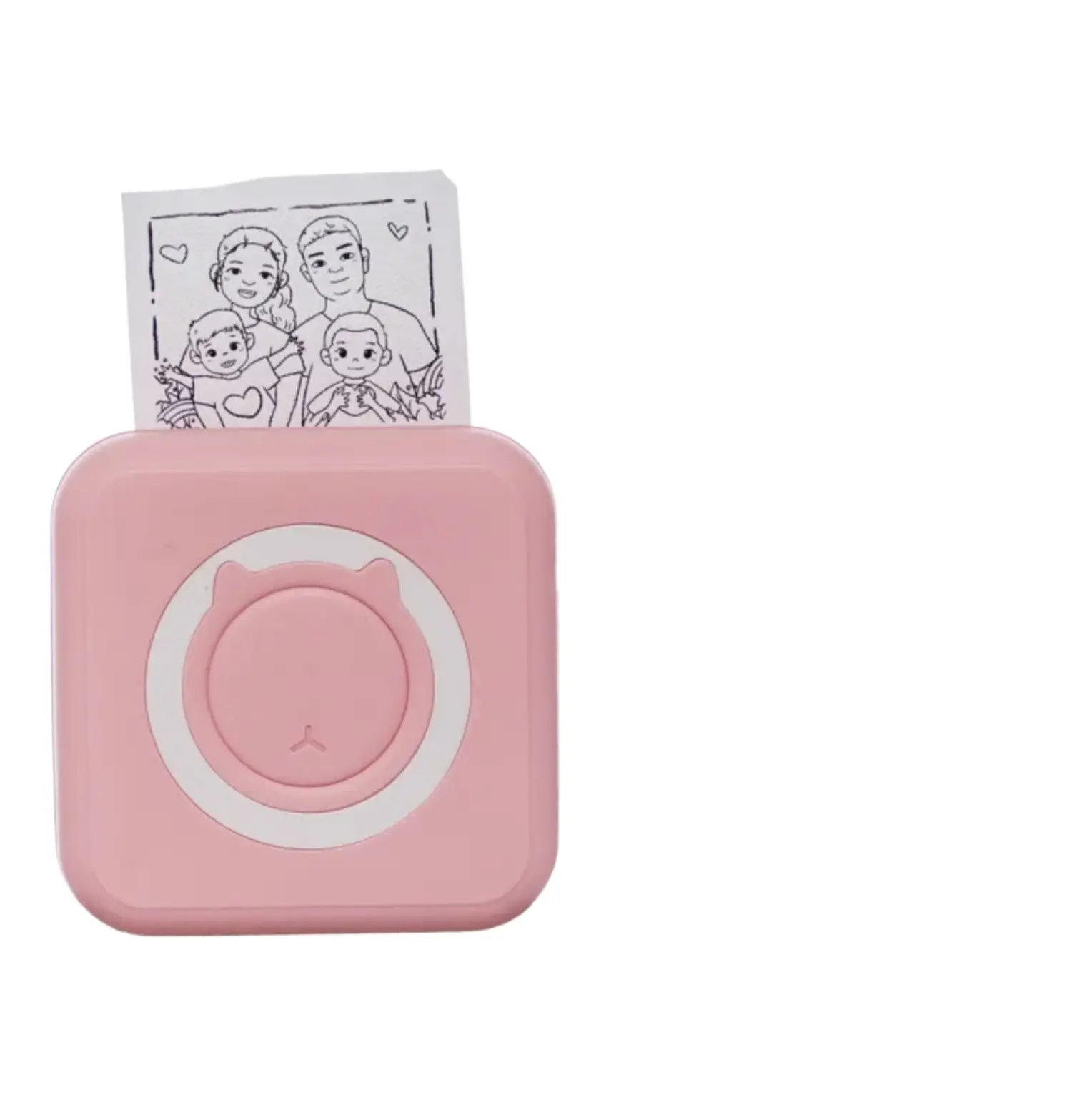 Picture of Mini printer Sadakalo Photo Printer Wireless Bluetooth Thermal Printer Photo Label Sticker Printer, C15(Pink)