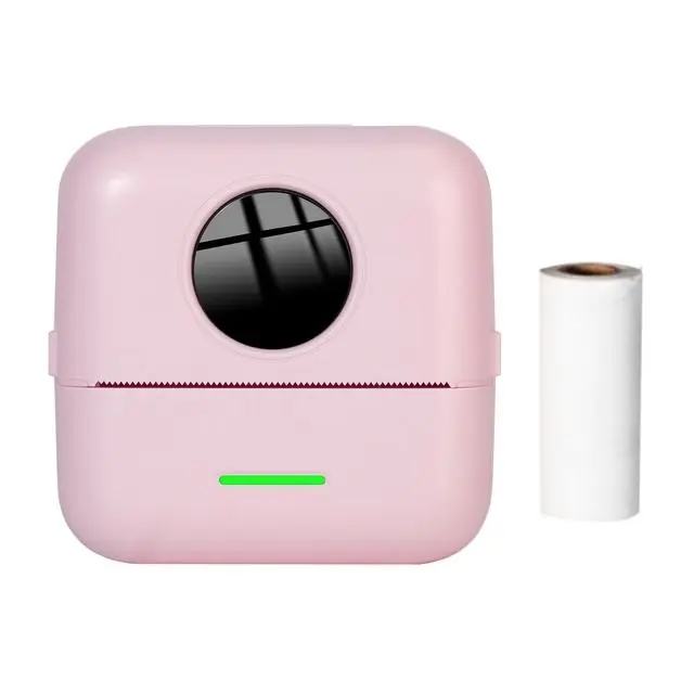 Picture of Photo Printer Pocket Label Maker 200dpi Bluetooth Thermal Printer for Work Plan Memo Study Notes List Journal Printing, Nadra-X5(Pink)