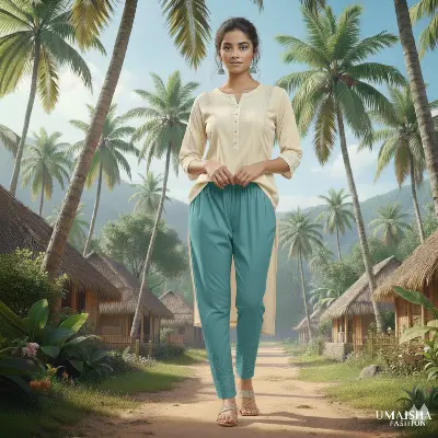 Picture of Soft Linen Party Wear C-Kat Bottom Lata Design Pants Salwar for Teenager Girls Pyjama