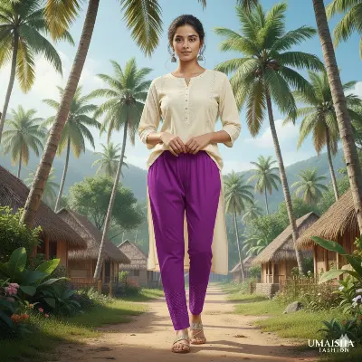 Picture of Soft Linen Party Wear C-Kat Bottom Lata Design Pants Salwar for Teenager Girls Pyjama