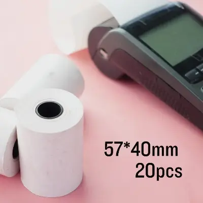 Picture of 20pcs 57*40mm Thermal Paper Rolls for 58mm POS Printer, Receipt Printer, Mini Thermal Printer - White(White)