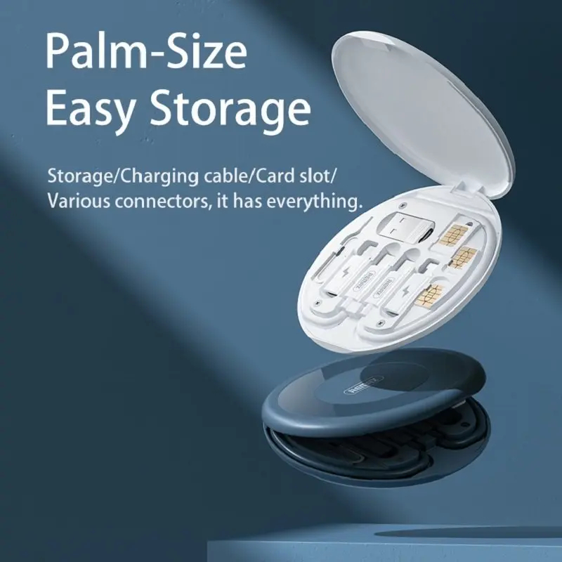 Picture of 5-in-1 Multifunctional Charging Cable Kit - 60W Fast Charging  USB, Type-C, Lightning Compatibility  Travel Office Phone Organizer  Must-Have Accessories - Includes Card Removal Pin(Multicolor)