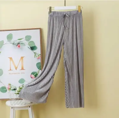 Picture of Ladies Stylish Streachy China Linen Palazzo For Women .