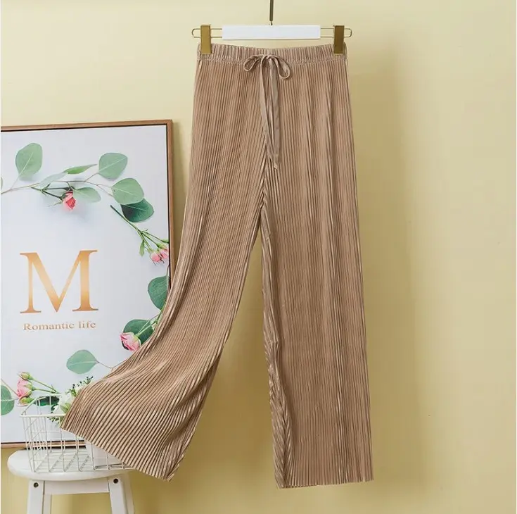 Picture of Ladies Stylish Streachy China Linen Palazzo For Women .