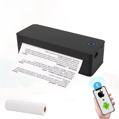 Picture of Portable A4 Printer for High Professionals - Ideal for Office Document Printing  Wireless Bluetooth Inkless Thermal Printing Tech  Perfect for Field Work, Assignments, On-the-Go Travel - Nadra A401(Black-A4-Printer)